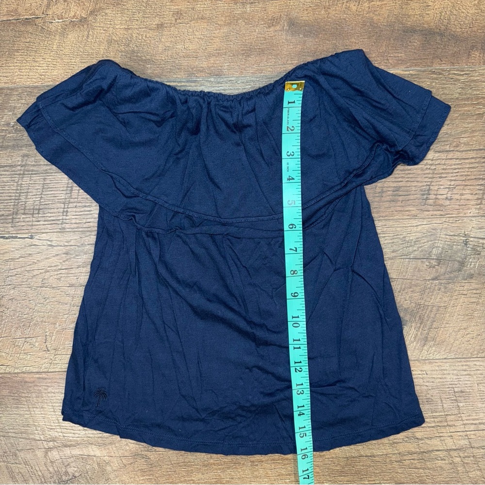Lilly Pulitzer True Navy Rilo Ruffle Strapless Tube Top - Picture 7 of 10
